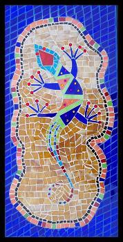 lizard,reptile,southwest,desert,coast,mosaic,stained glass