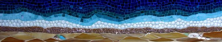 mosaics,coast,beach,glass,blue,ocean,tropical, water,shells,